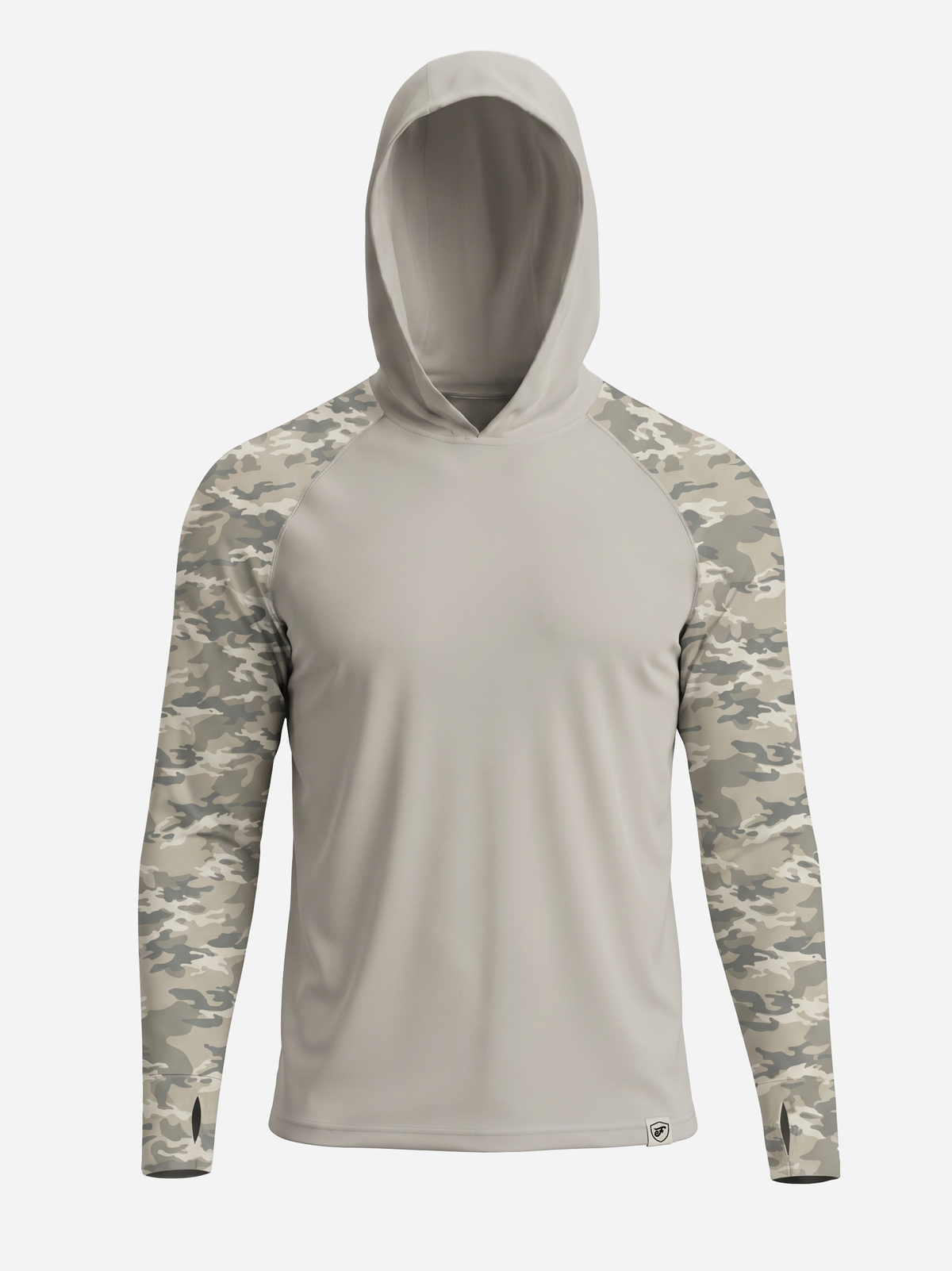 Men's UV Protection Sun Hoodie - Light Green Camo