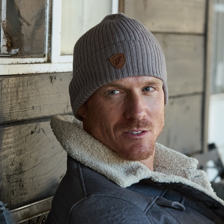 Water Resistant Wool Beanie - Grey