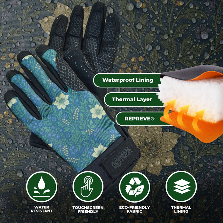 Waterproof Winter Gloves -  Wildflower Night