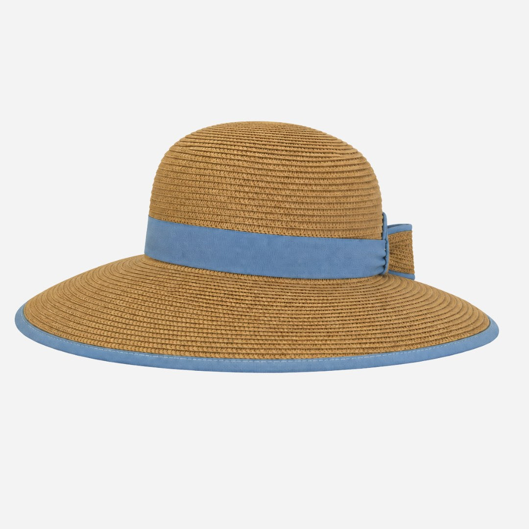 Split Back Sun Hat- Blue