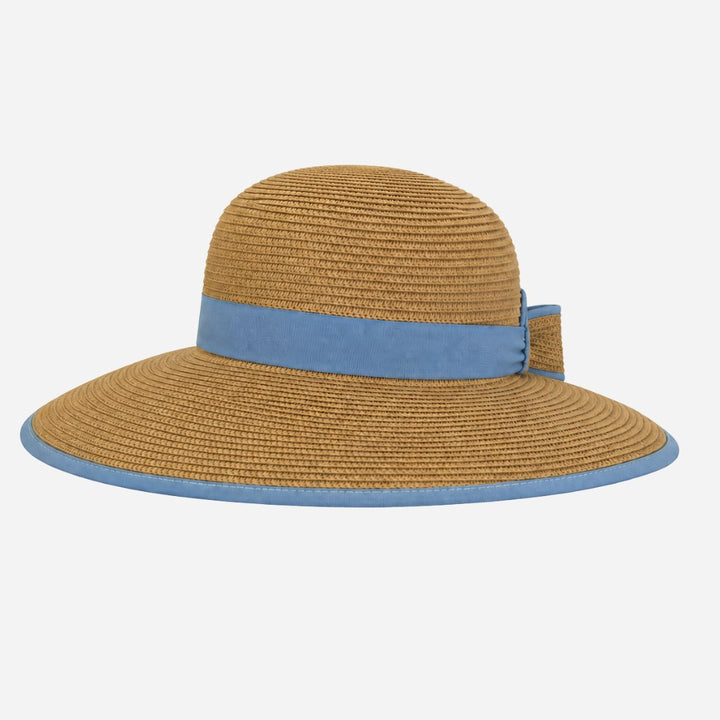 Split Back Sun Hat- Blue