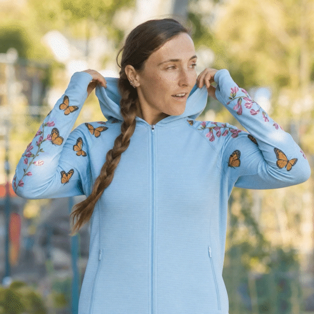 FULL ARM, WRIST, AND NECK COVERAGE. THE SPOTS SUNSCREEN ALWAYS MISSES