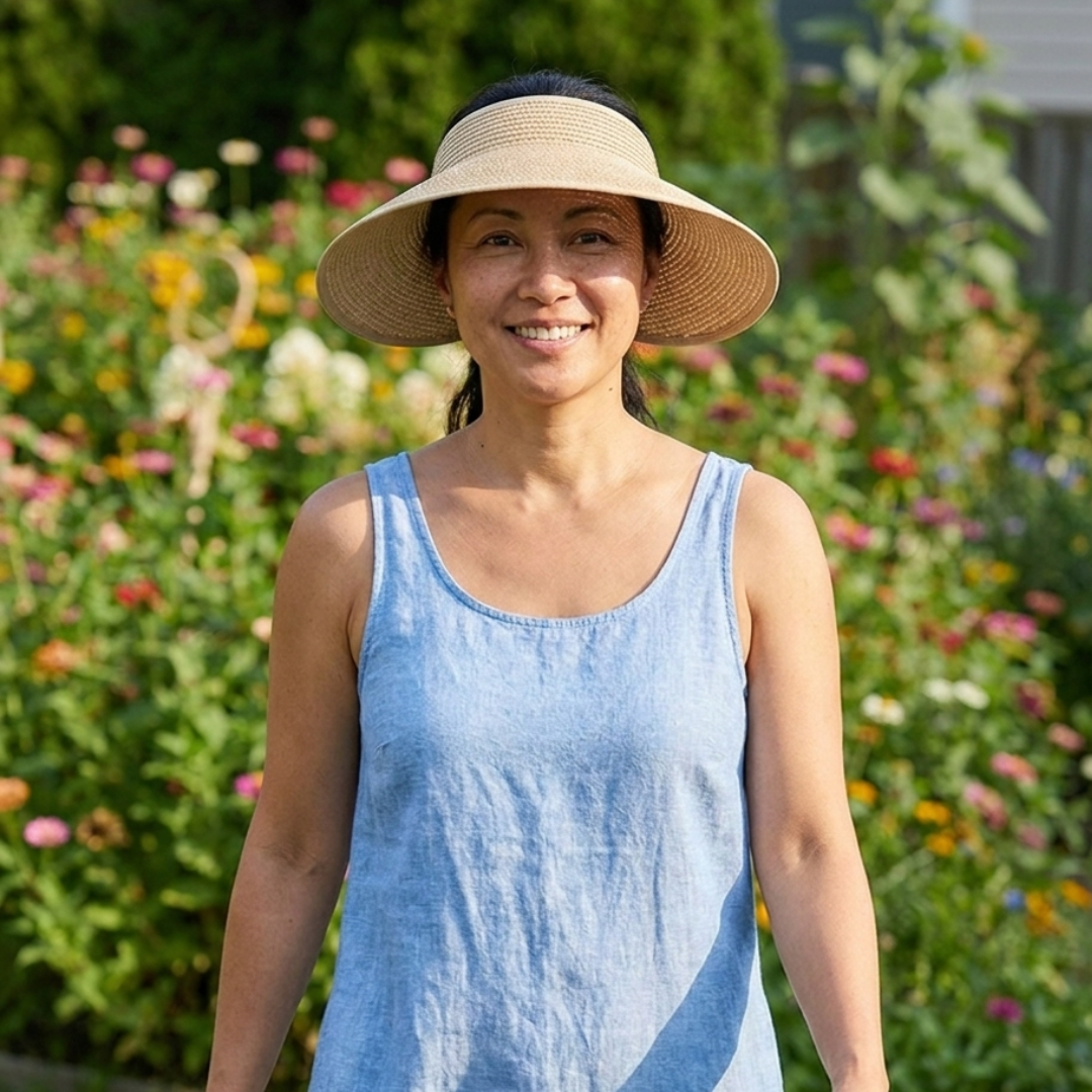 Roll-Up Straw Visor- Camel