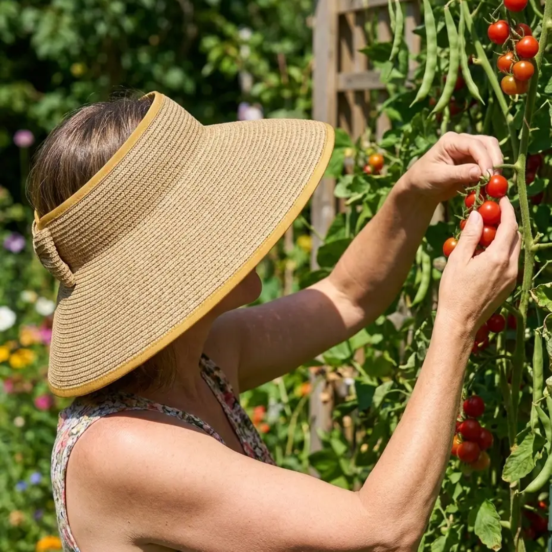 Roll-Up Straw Visor- Dark Mix