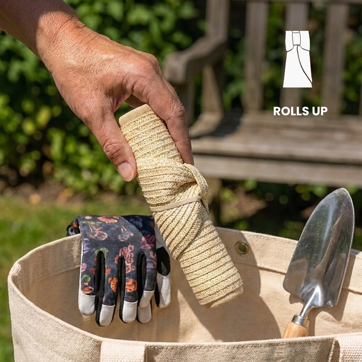 Roll-Up Straw Visor- Natural