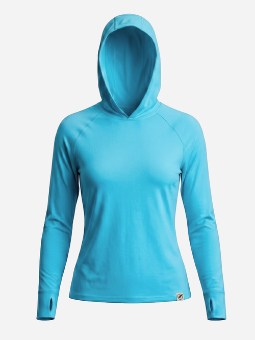 Women's UV Protection Sun Hoodie - Blue Horizon