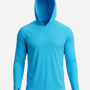 Men's UV Protection Sun Hoodie - Blue Horizon