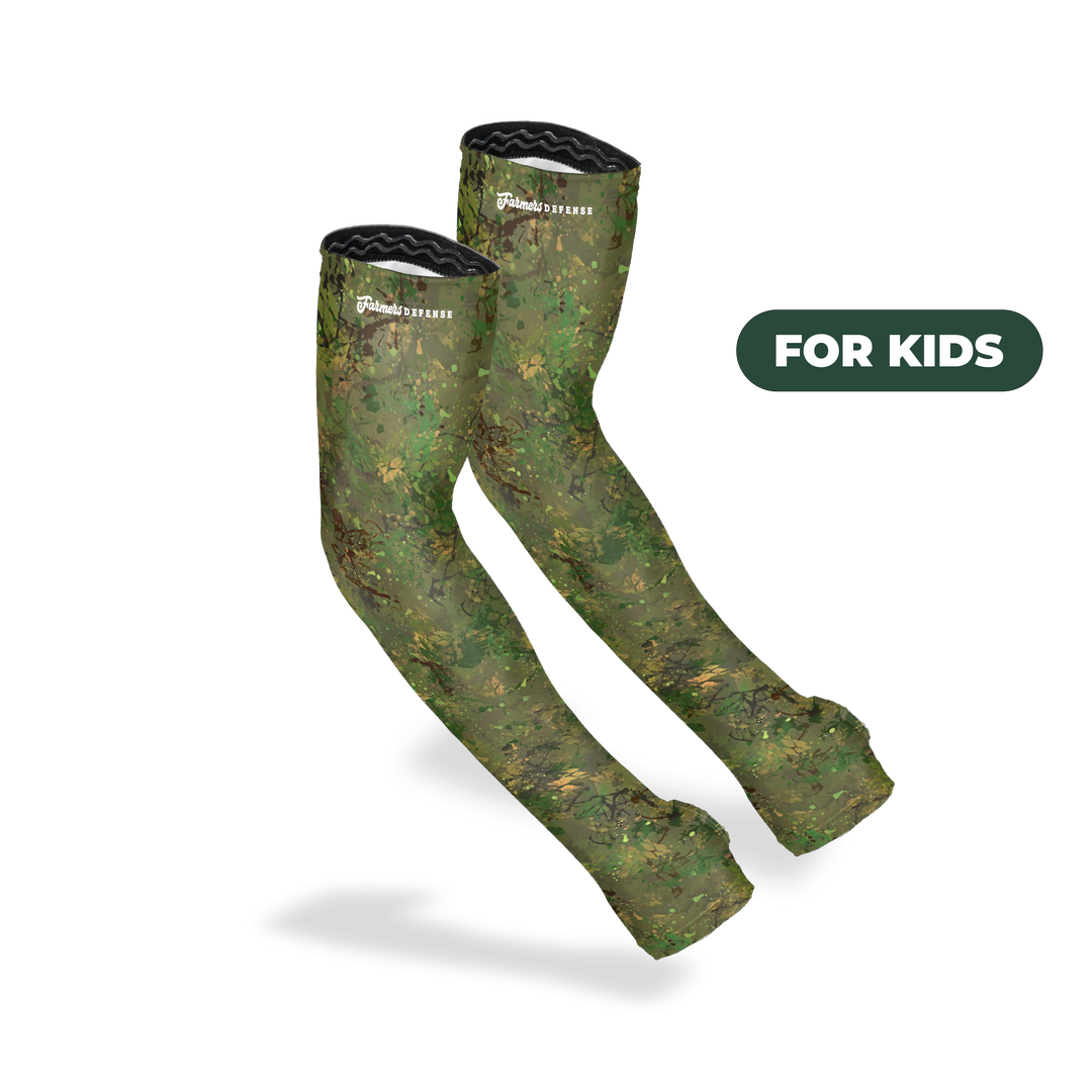 Kid's Protection Sleeves - Green Brush Camo