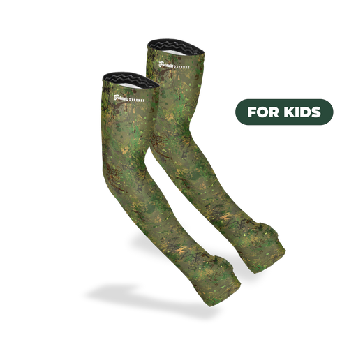 Kid's Protection Sleeves - Green Brush Camo