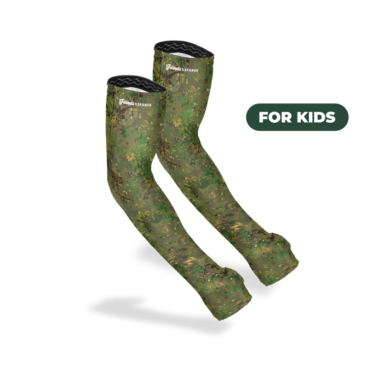 Kid's Protection Sleeves - Green Brush Camo