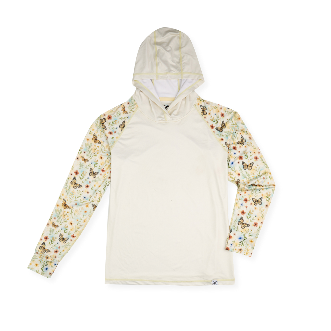 Women's UV Protection Sun Hoodie - Butterfly Fields