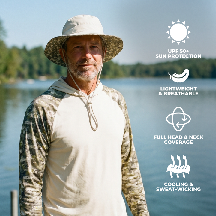 Venture Sun Hat - Fish Camo Green
