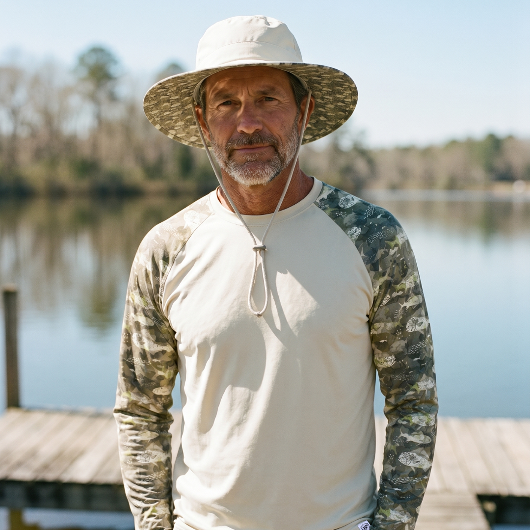Venture Sun Hat - Fish Camo Green