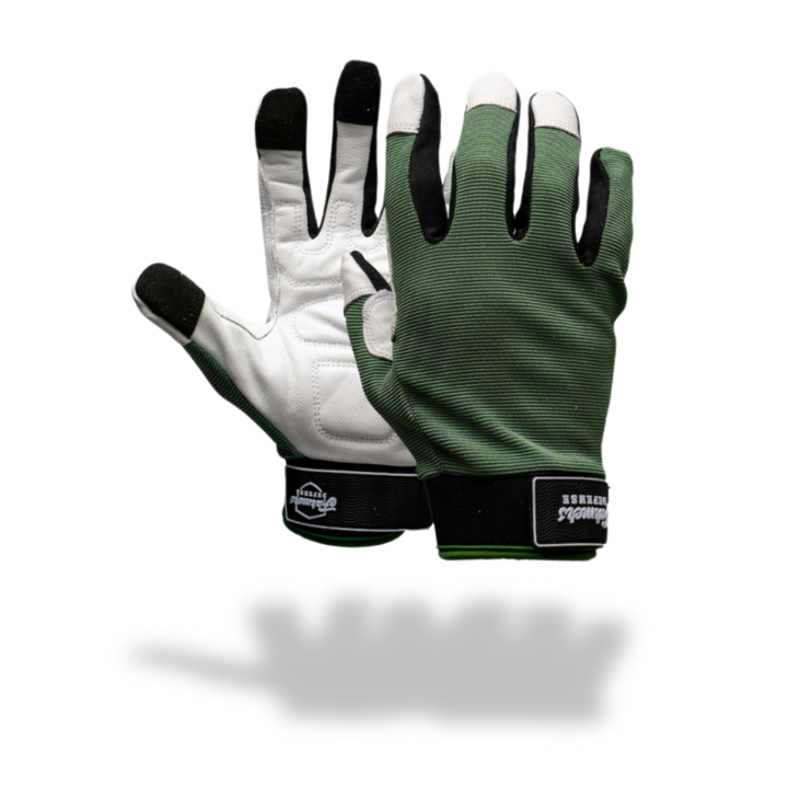 Rugged Guard Leather Gloves - Forest Green