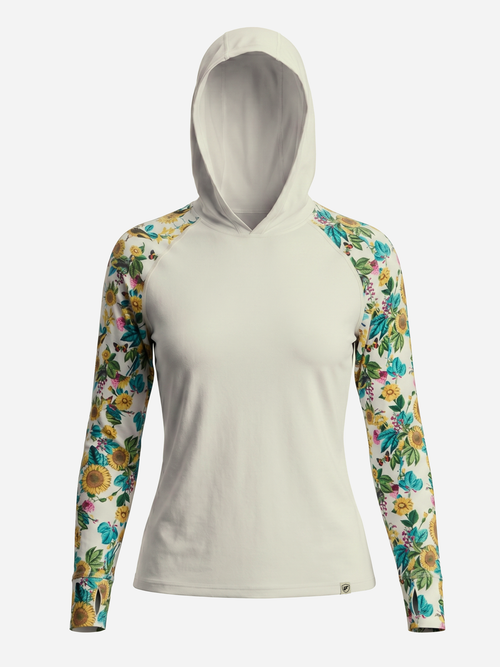Women's UV Protection Sun Hoodie - Garden Flower