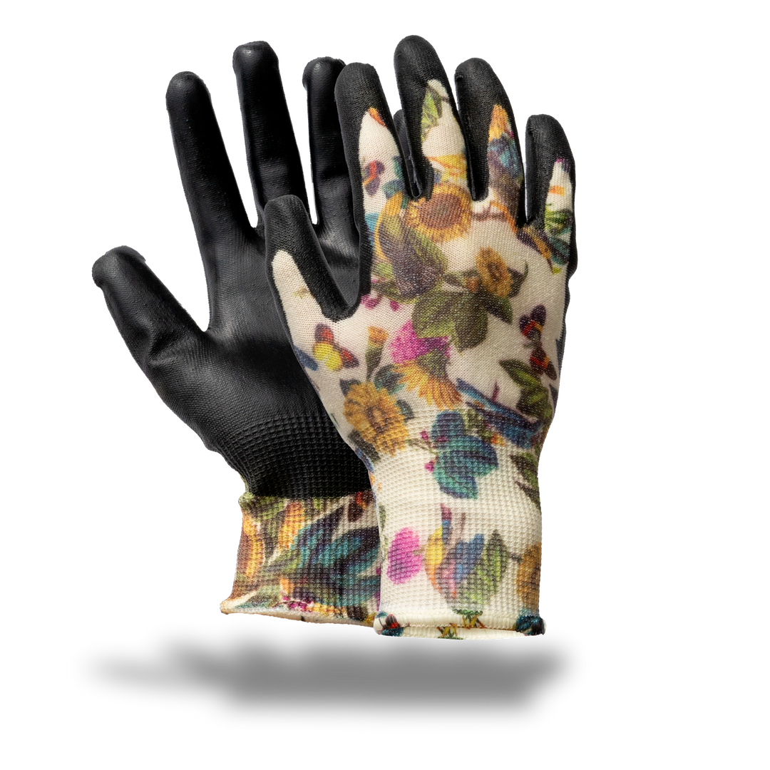 PU Cut Resistant Gardening Gloves - Garden Flower