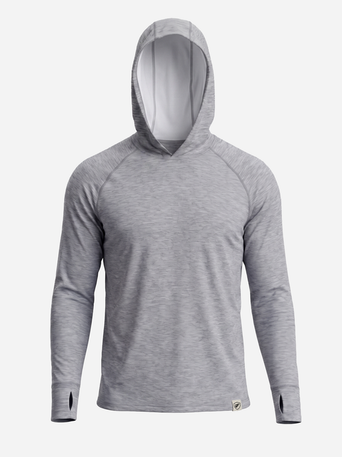 Men's UV Protection Sun Hoodie - Heather Grey