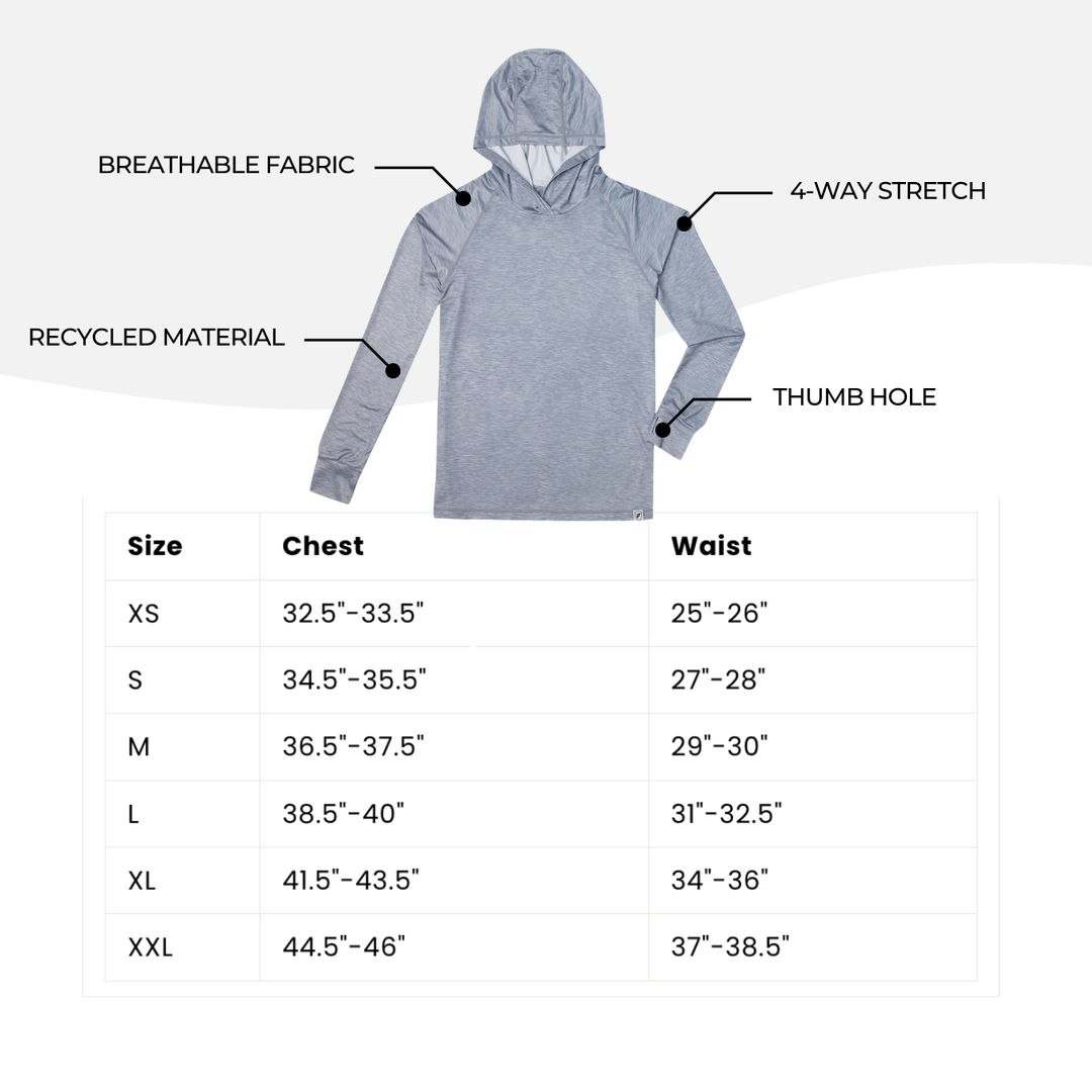 Women's UV Protection Sun Hoodie - Heather Grey