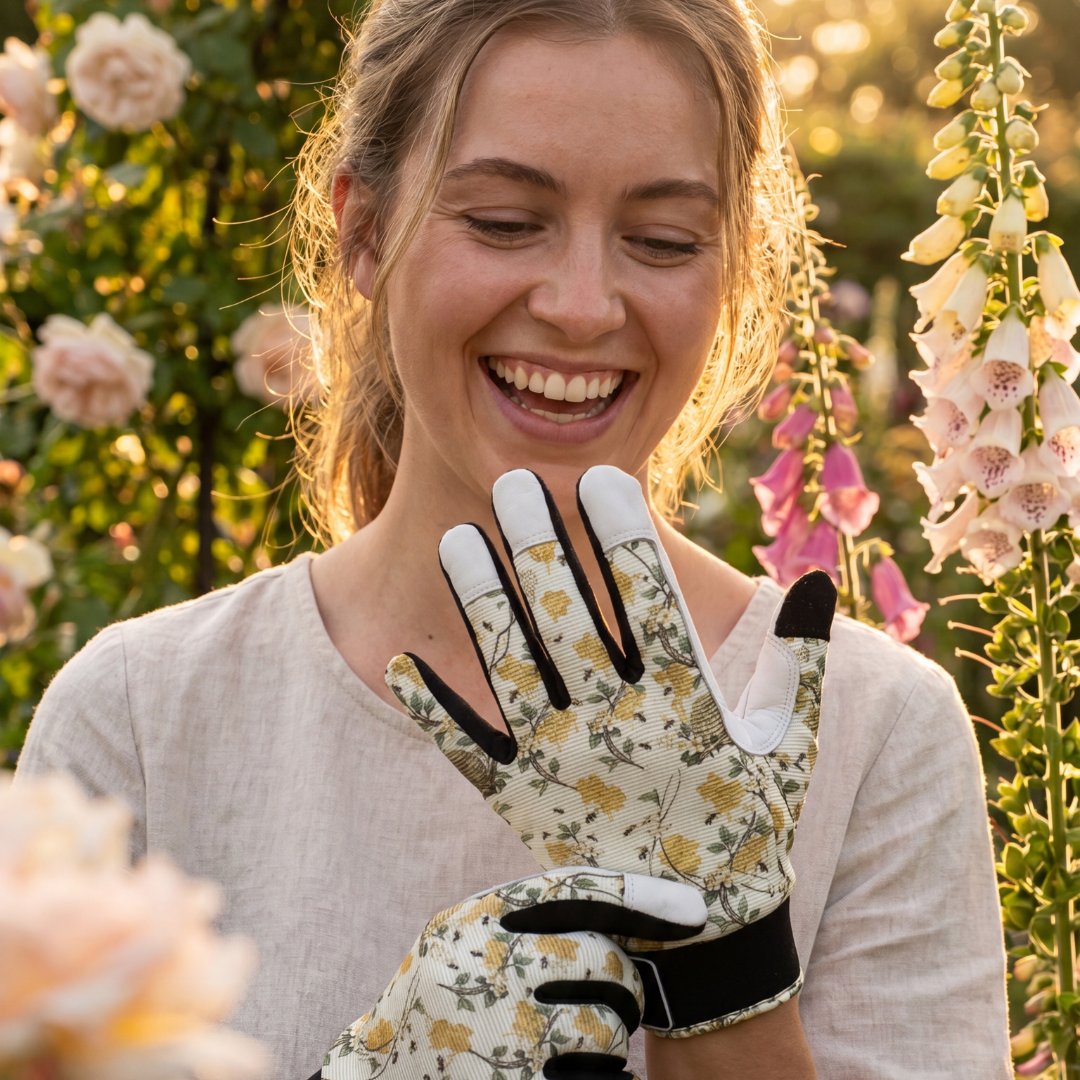 Rugged Guard Leather Gloves  - Bee Blossom