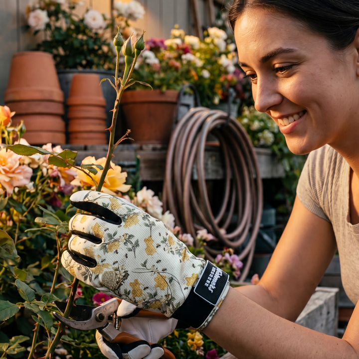 Rugged Guard Leather Gloves  - Bee Blossom