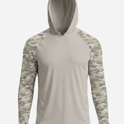 Men's UV Protection Sun Hoodie - Light Green Camo