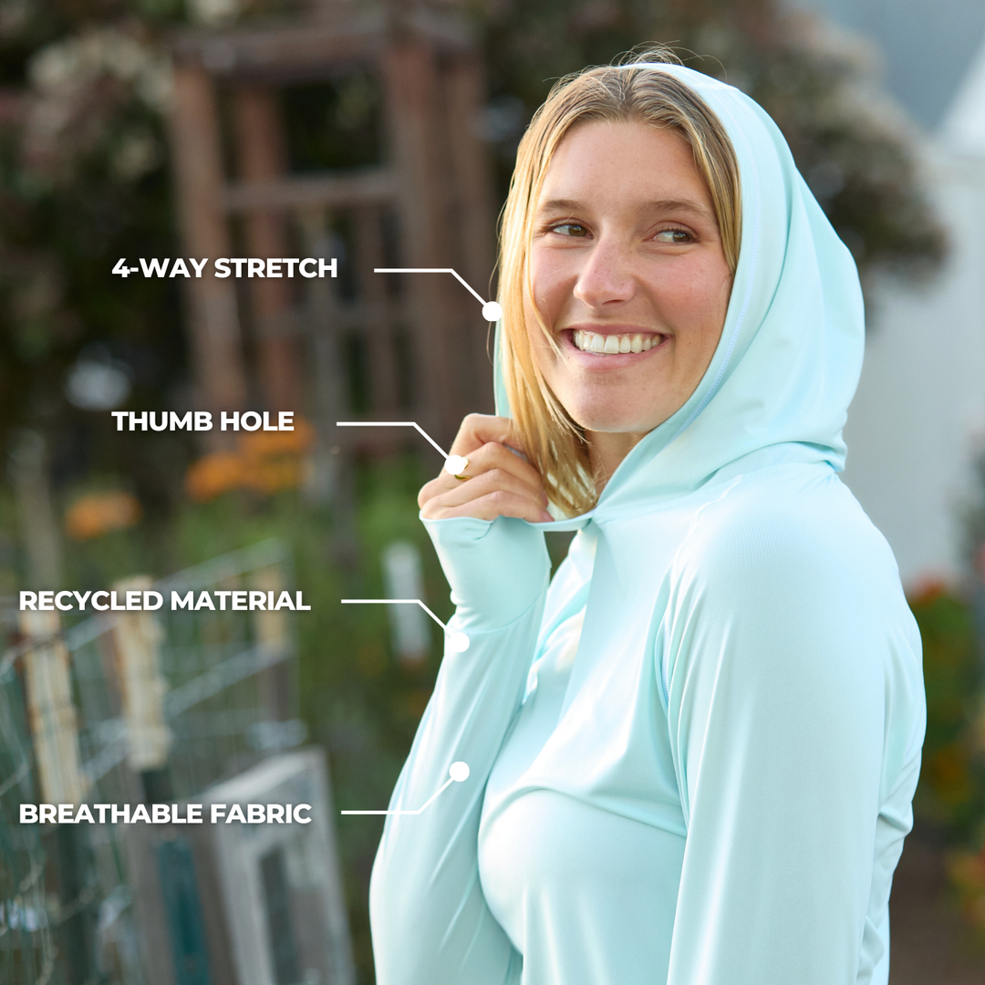Holure Dames Rash Guard UPF 50 Zonbescherming Korte/Lange Mouwen T-shirts Lichtgewicht Sneldrogend SPF UV Zwemshirt, Lange mouwen met capuchon: grijs, S Holure Dames Rash Guard UPF 50 Zonbescherming Korte/Lange Mouwen T-shirts Lichtgewicht Sneldrogend SPF UV Zwemshirt, Lange mouwen met capuchon: grijs, S