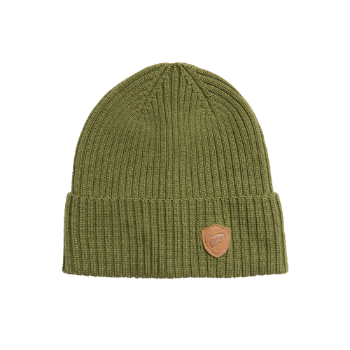 Water Resistant Wool Beanie - Moss