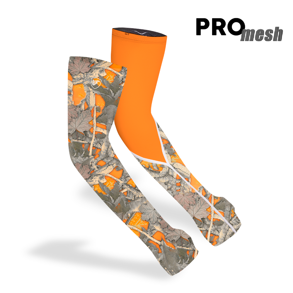 Pro Mesh Protection Sleeves - Orange Hunter Camo