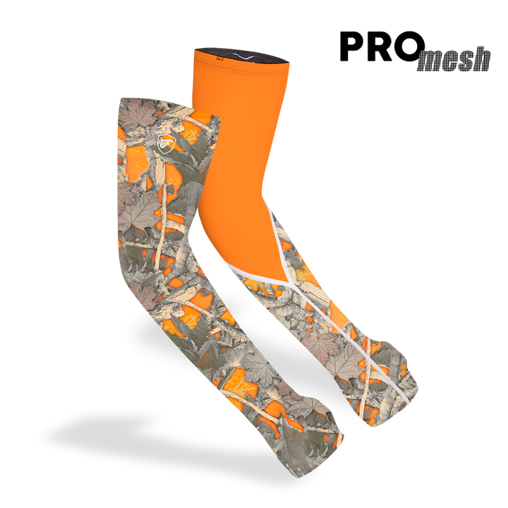 Pro Mesh Protection Sleeves - Orange Hunter Camo