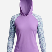 Women's UV Protection Sun Hoodie - Painted Peony Pink