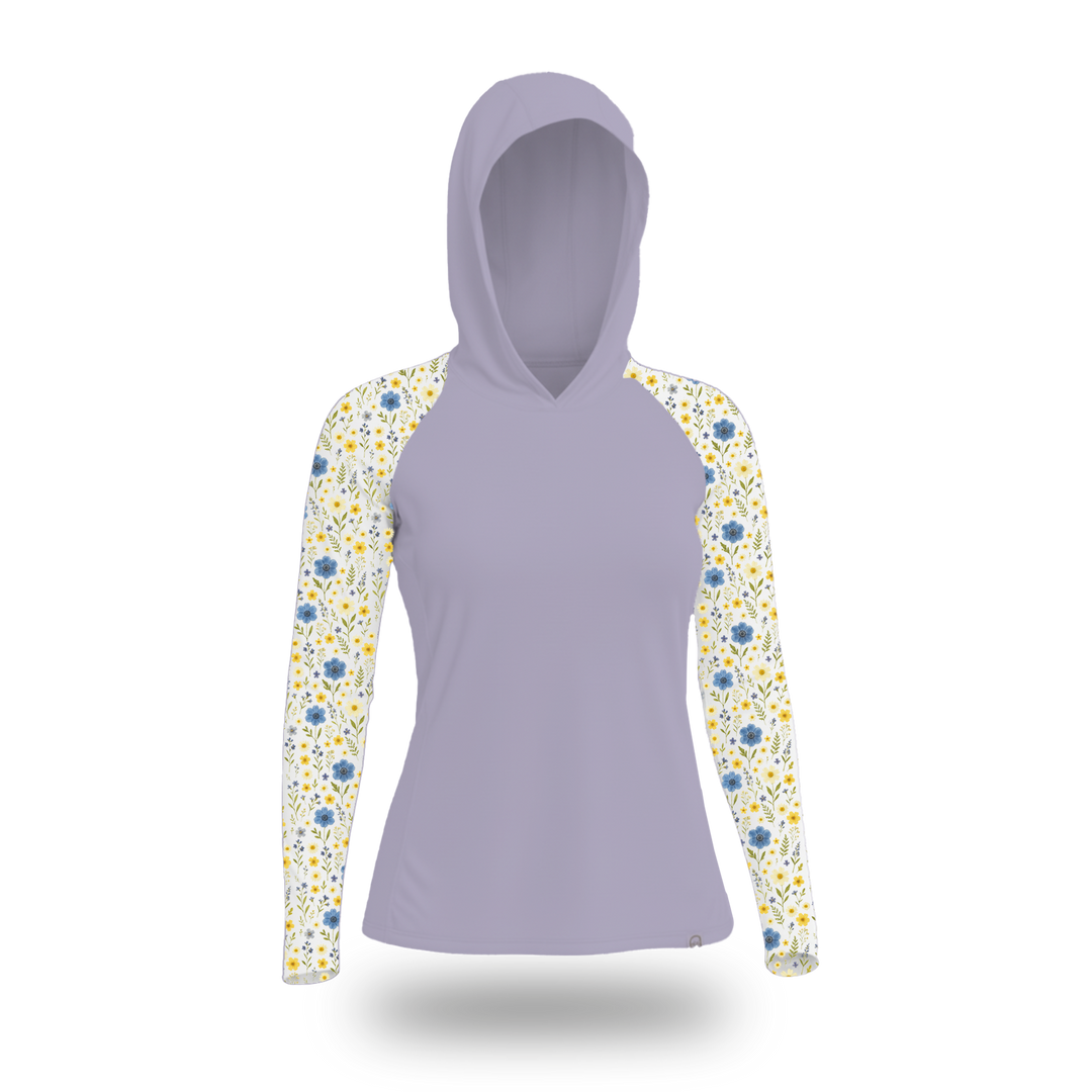 Women's UV Protection Sun Hoodie - Pressed Flowers