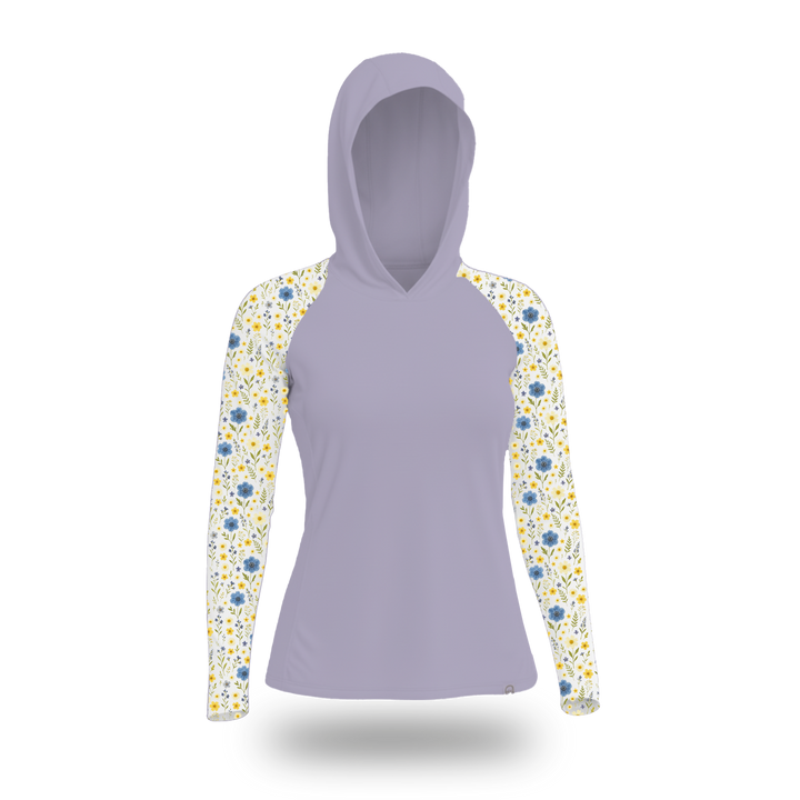 Women's UV Protection Sun Hoodie - Pressed Flowers