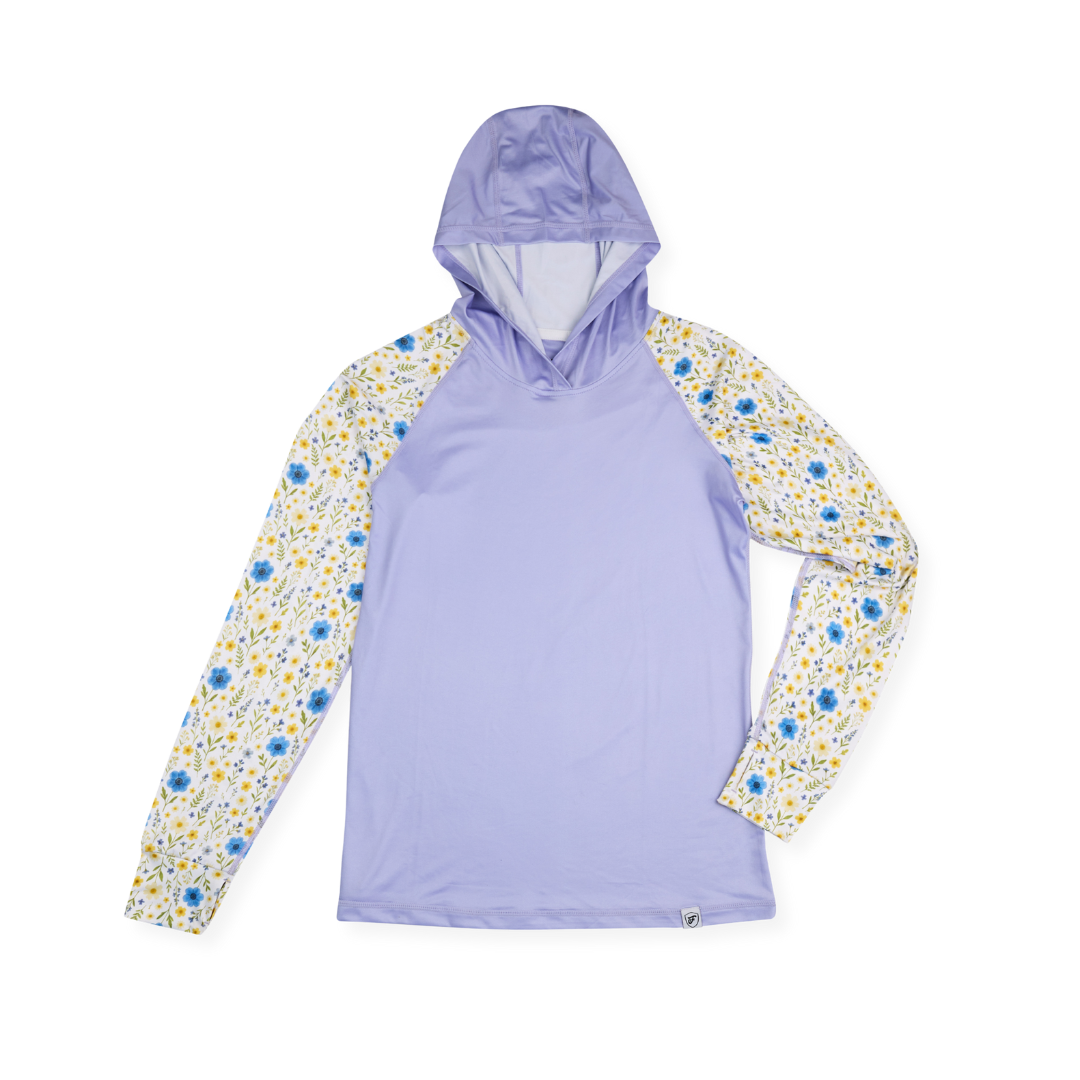 Women's UV Protection Sun Hoodie - Pressed Flowers