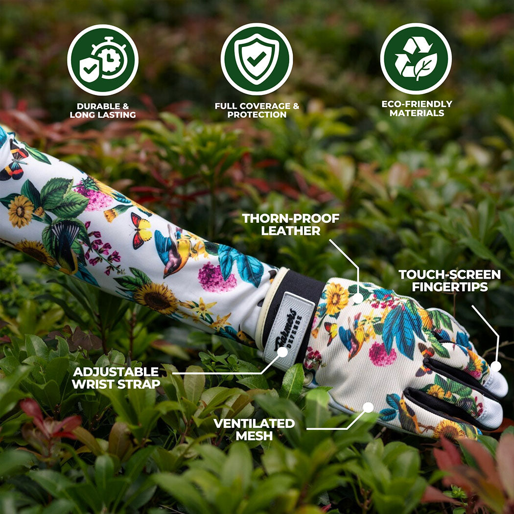 beautiful gardening gloves Rugged Guard Leather Gloves