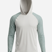 Men's UV Protection Sun Hoodie - Topo Map