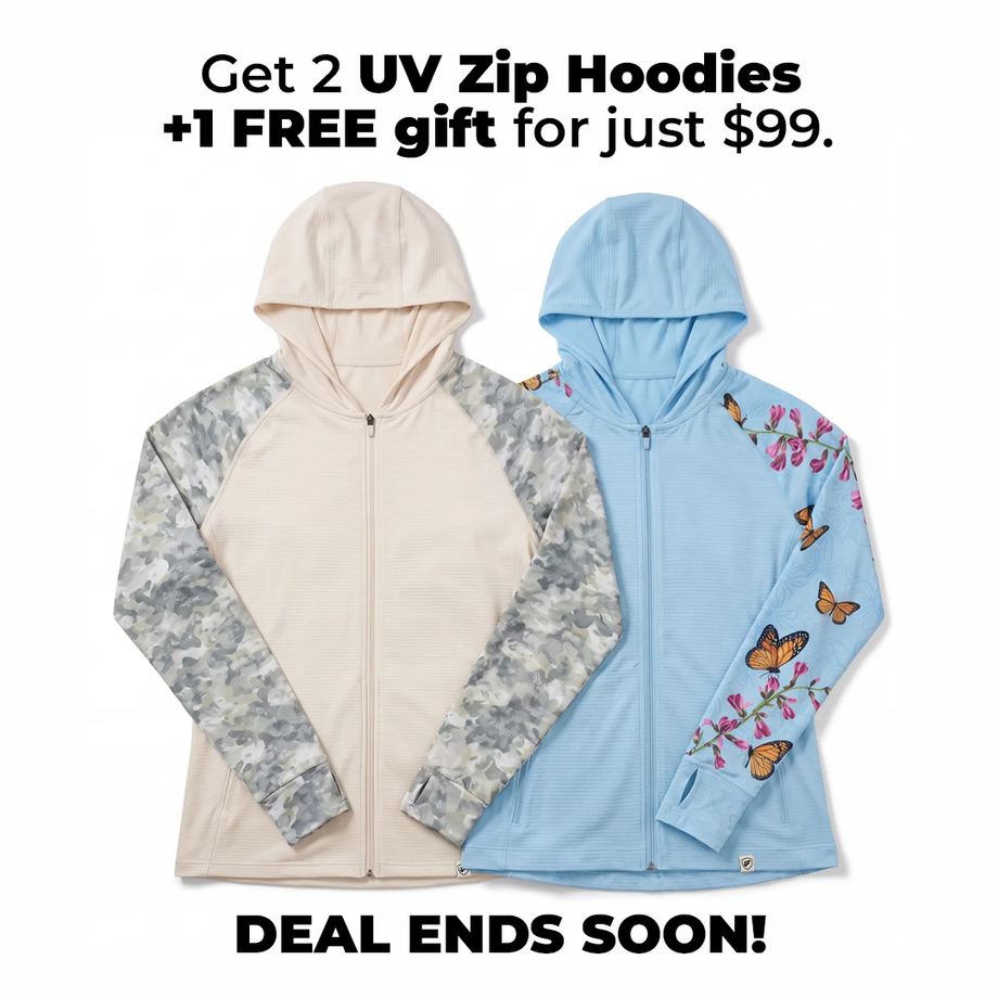 GET 2 UV ZIP HOODIES FOR $99 + FREE GIFT