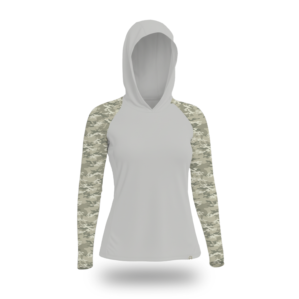 Women's UV Protection Sun Hoodie - Light Green Camo