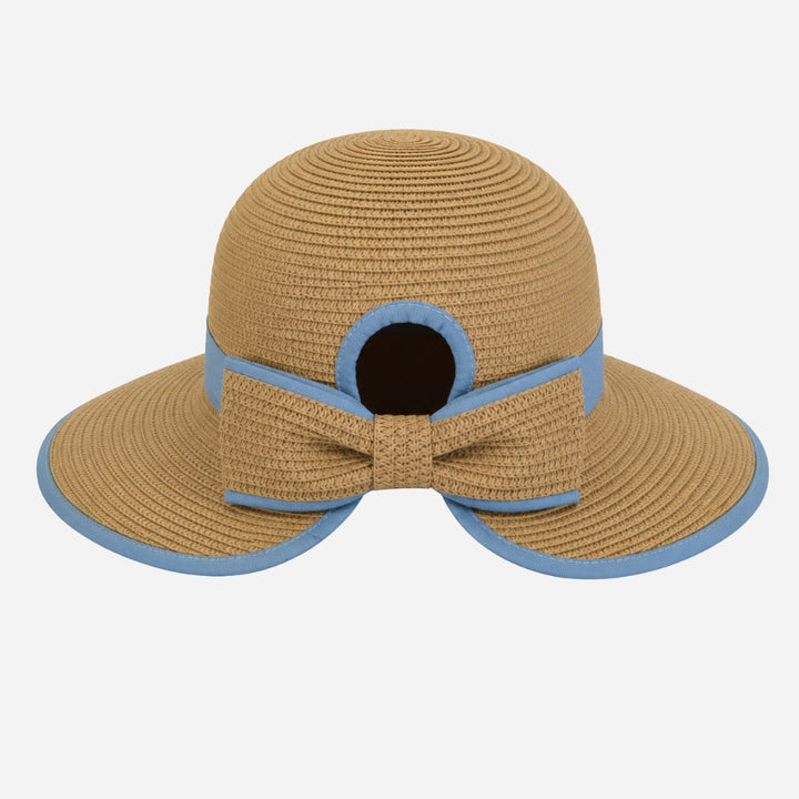 Split Back Sun Hat- Blue