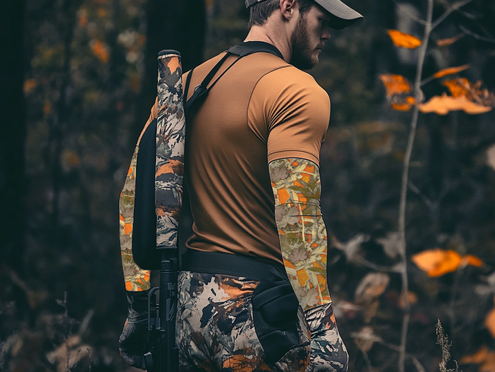 Pro Mesh Protection Sleeves - Orange Hunter Camo